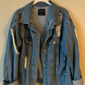 Ripped jean jacket